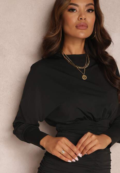 Czarna Sukienka Janei