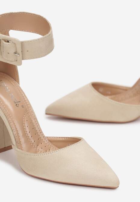 Beżowe Czółenka Makki