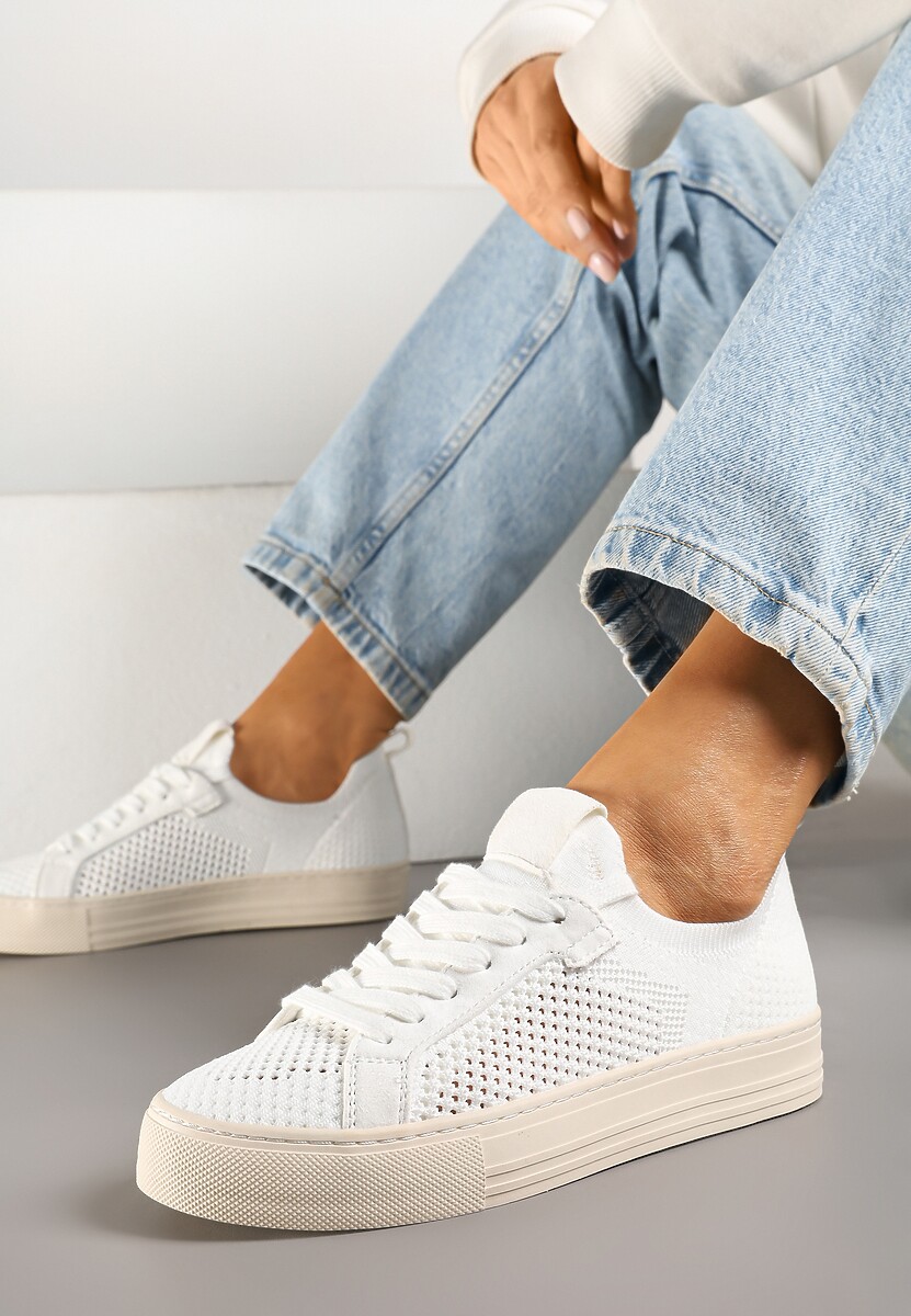 Różowe Siateczkowe Sneakersy Ozdobione Metaliczną Nicią Nimiarene