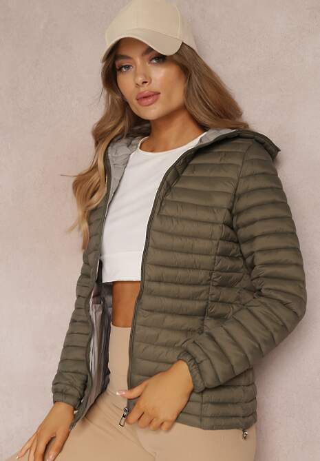 Ciemnozielona Kurtka Pikowana Paranaina