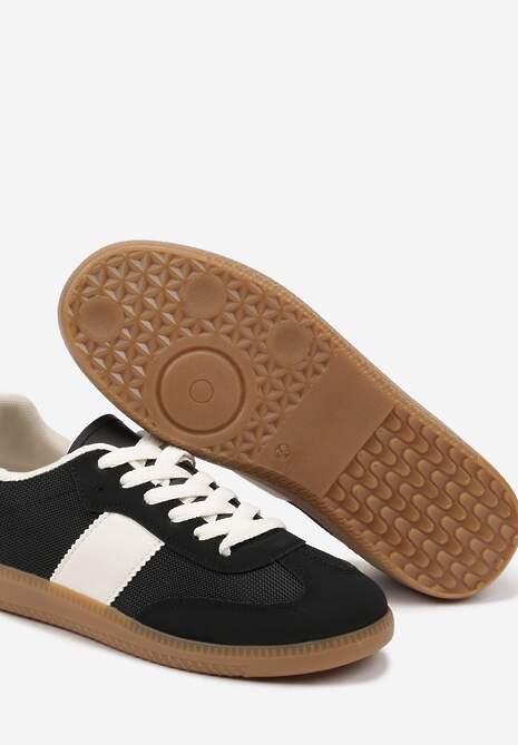 Czarne Sneakersy Tenisówki w Kultowym Stylu Neolithaen