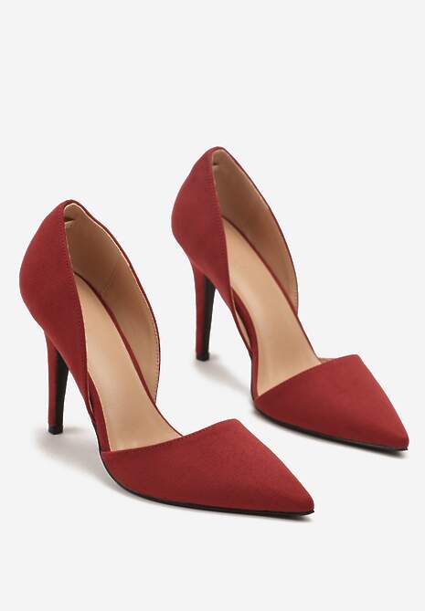 Bordowe Szpilki z Ozdobnymi Wycięciami Rriana