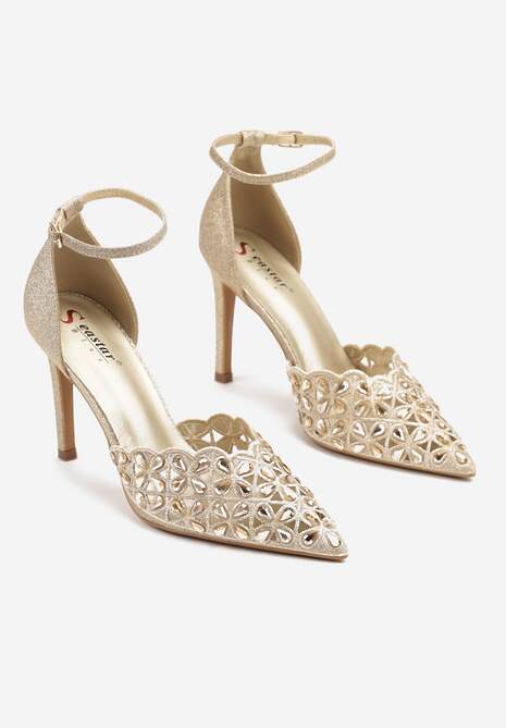 Złote Ażurowe Szpilki z Cyrkoniami Nurissa