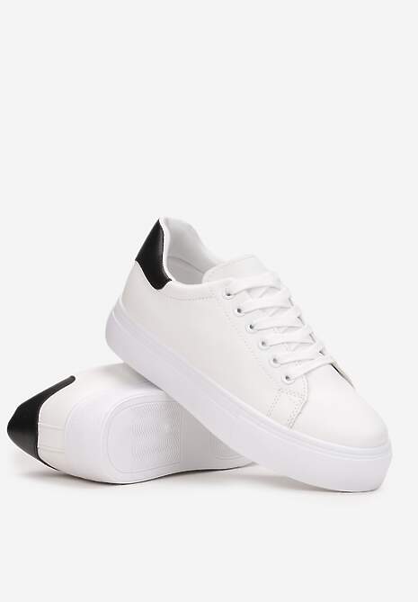 BIało-Czarne Sneakersy Thessomeda