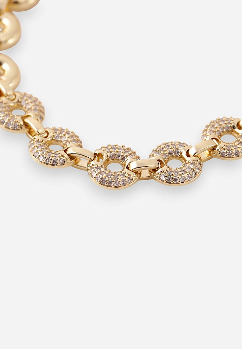 Złota Bransoletka z Cyrkoniowymi Kółkami Diolara