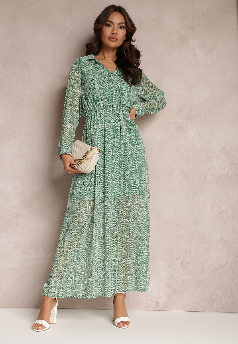 Czerwona Rozkloszowana Sukienka z Metaliczną Nitką i Sznurkiem Vivlit