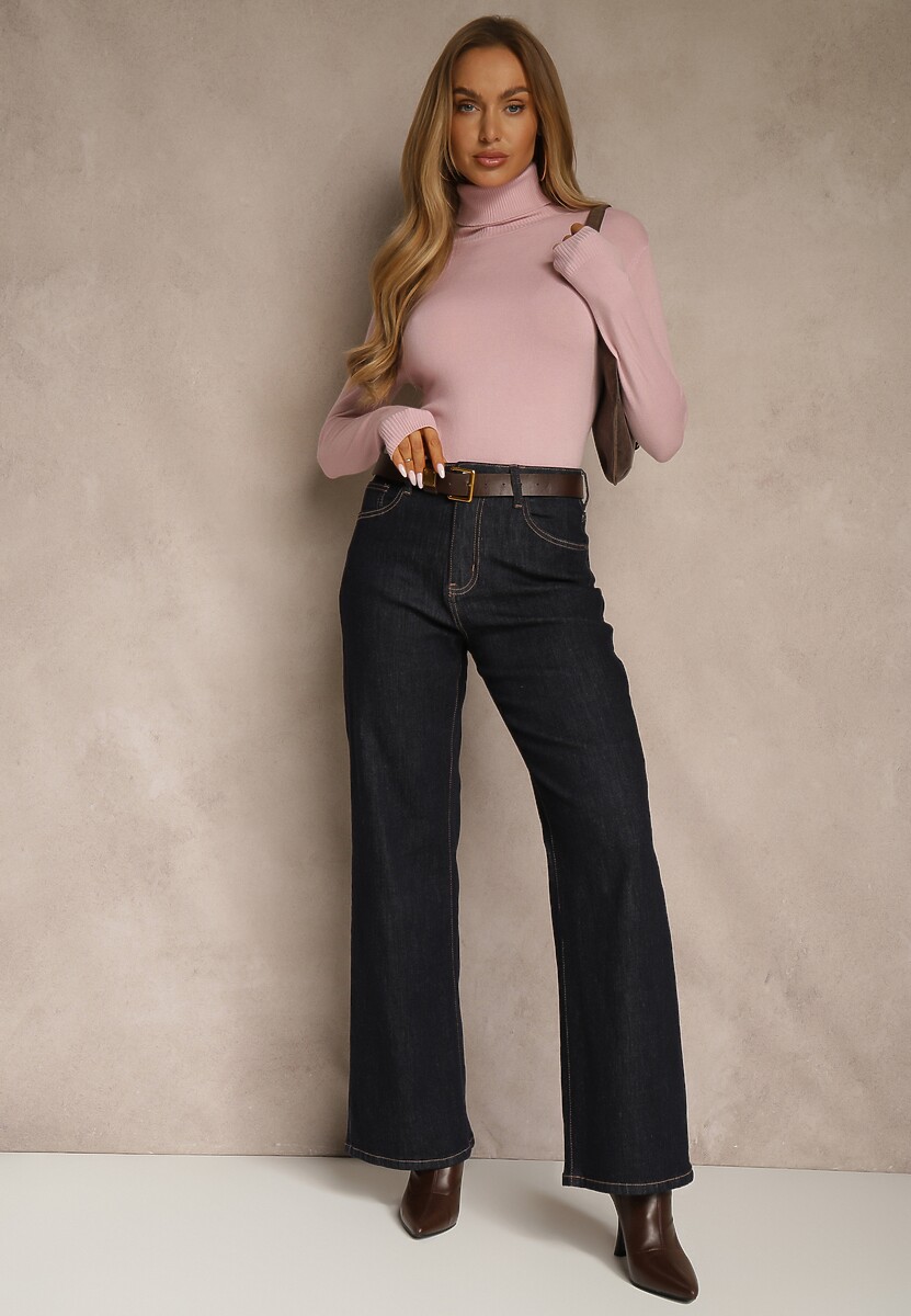 Różowy Golf z Bawełną w Klasycznym Stylu Reiredia