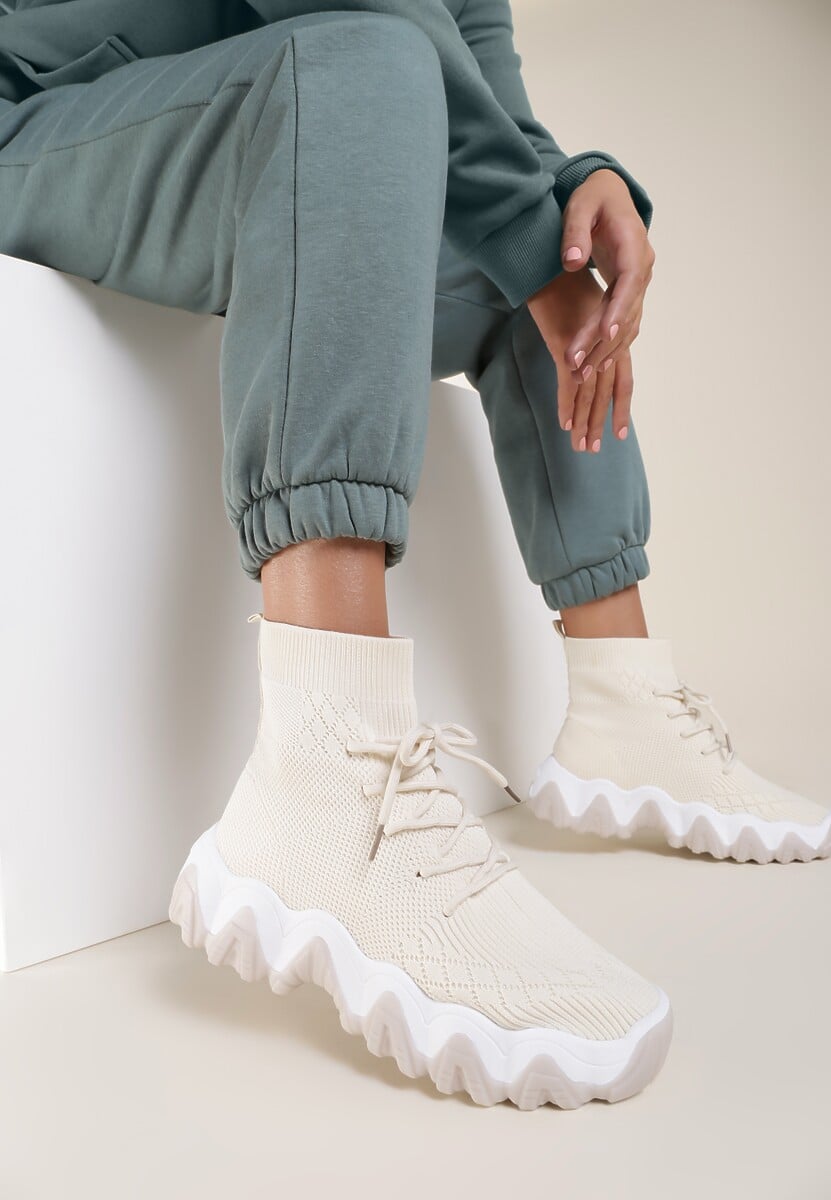 Jasnobeżowe Sneakersy Aeztyse