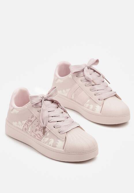 Różowe Sneakersy w Geometryczny Wzór Valdisa