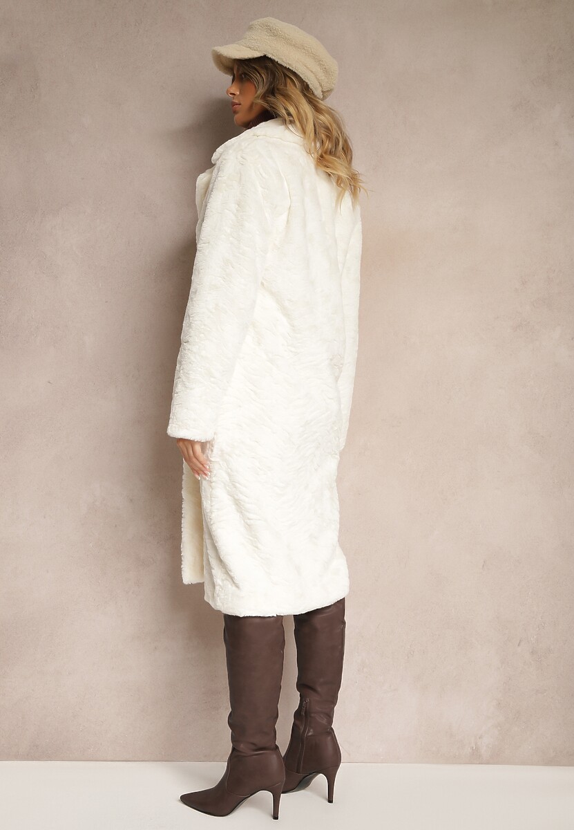 Biały Płaszcz Jednorzędowy  Vertiana