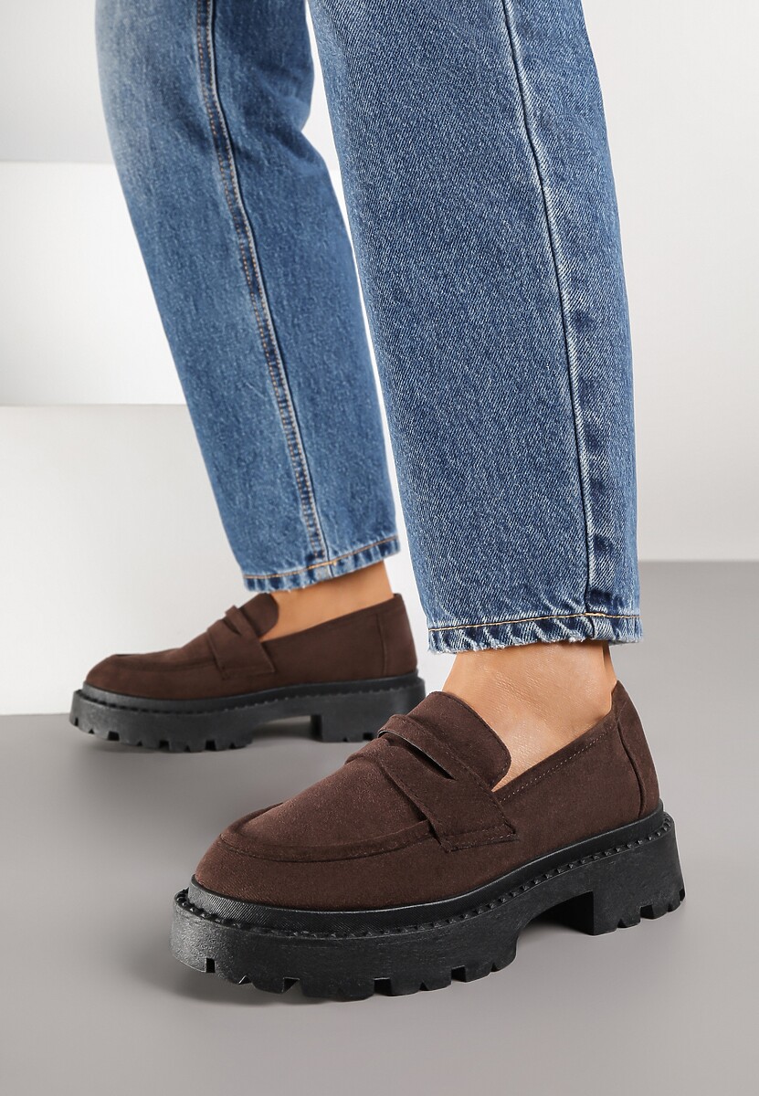 Niebieskie Wsuwane Mokasyny Vices na Platformie  Dionela