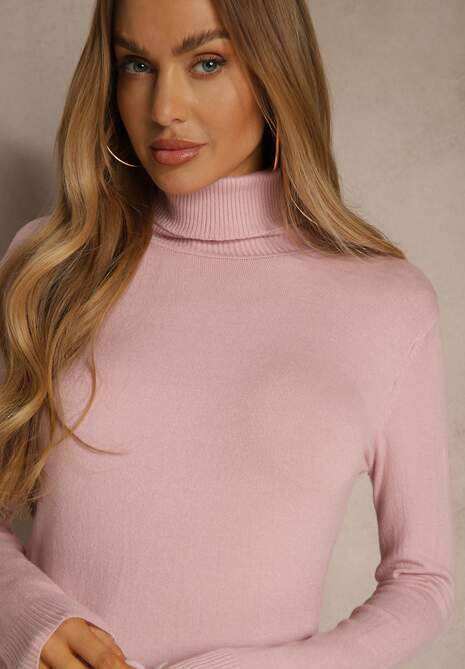 Różowy Golf z Bawełną w Klasycznym Stylu Reiredia