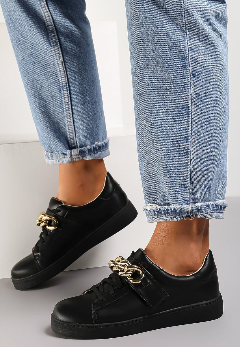 Czarne Sneakersy Amathista