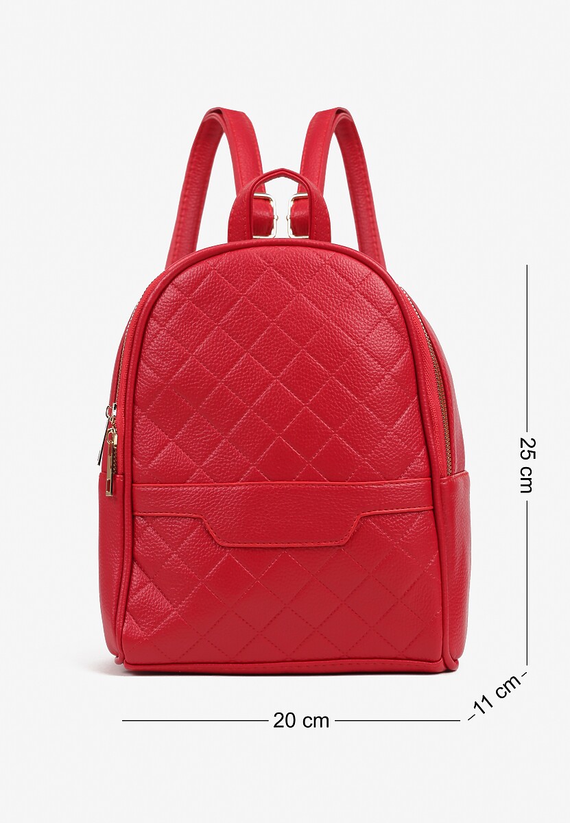 Czerwony Plecak Ozdobiony Pikowaniem Banilitia