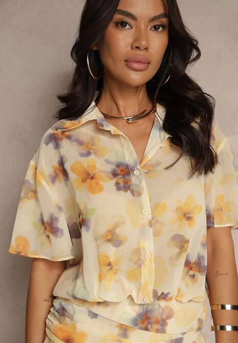 Żółta Sukienka z Falbankami Rindalia