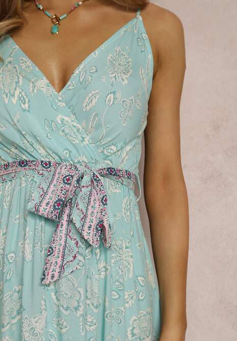 Miętowa Sukienka Zinsey