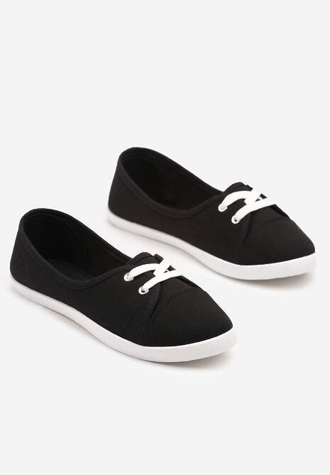 Czarno-Białe Tenisówki Vices Ozdobione Wiązaniem Arivanti