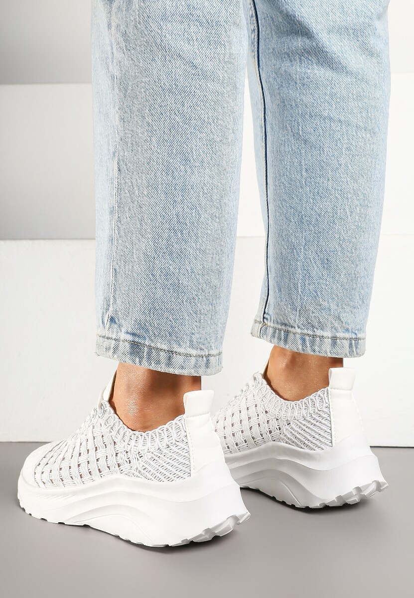 Białe Siateczkowe Sneakersy Loreldi
