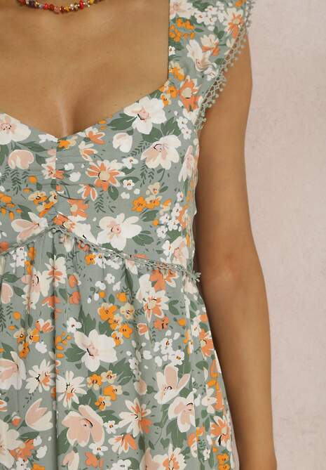 Miętowa Sukienka Phaelothee