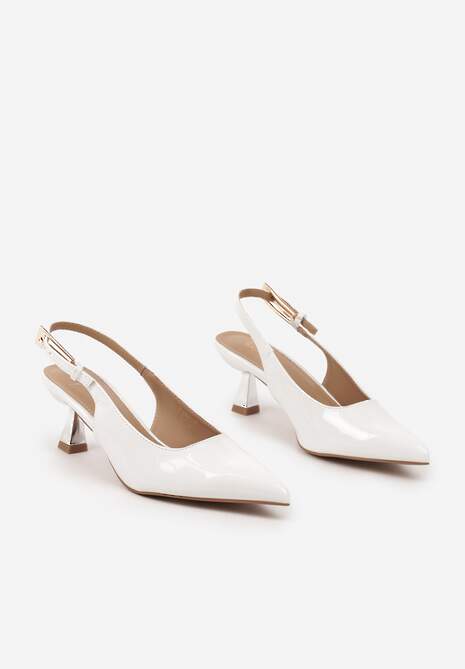 Białe Sandały na Kaczuszce Bez Pięty Dolavenna