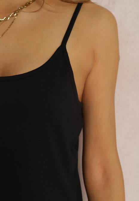 Czarny Top Bawełniany Prisiche