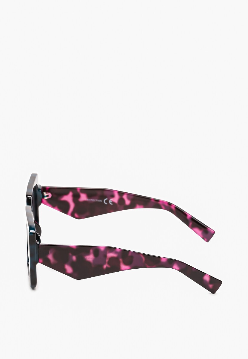 Zielono-Brązowe Okulary Przeciwsłoneczne z Filtrem UV o Kwadratowym Kształcie Missarina