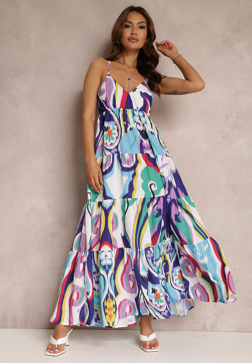 Granatowo-Biała Sukienka Iolane