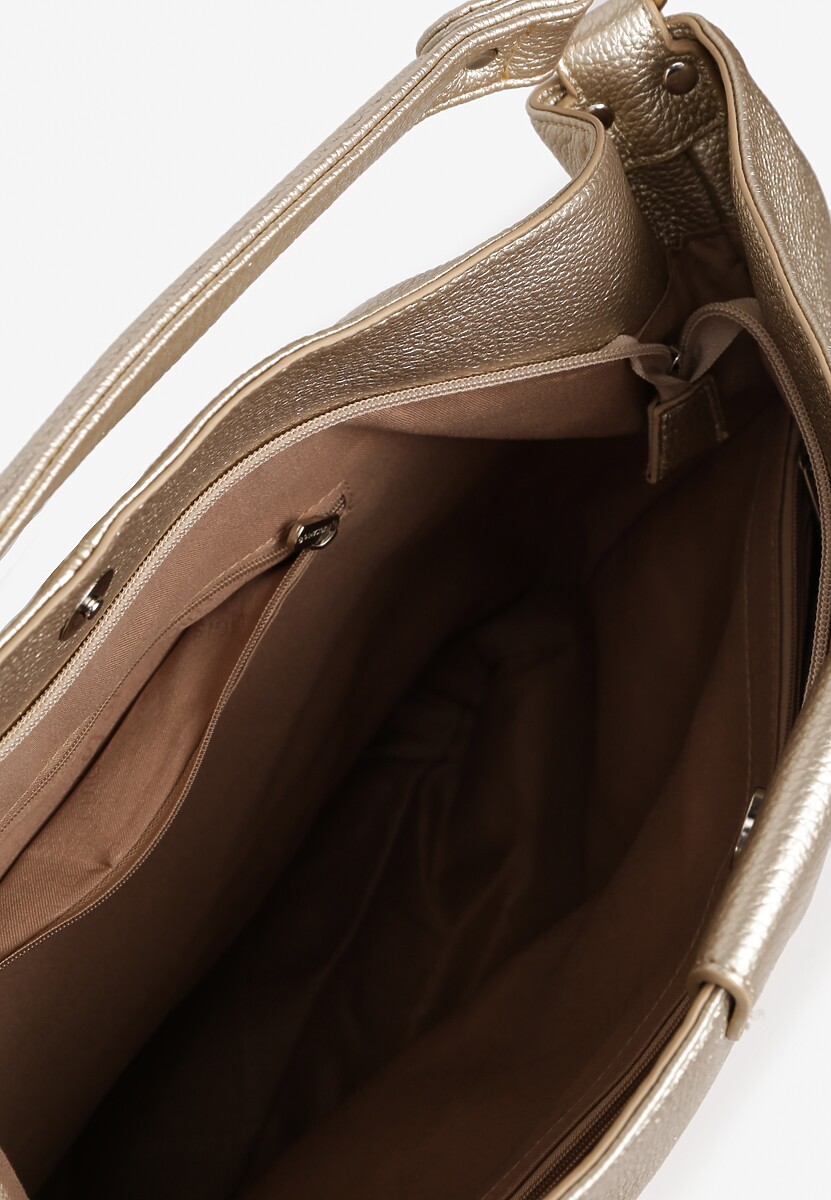 Złota Torebka Hobo z Regulowanym Paskiem Crossbody Tenovesa