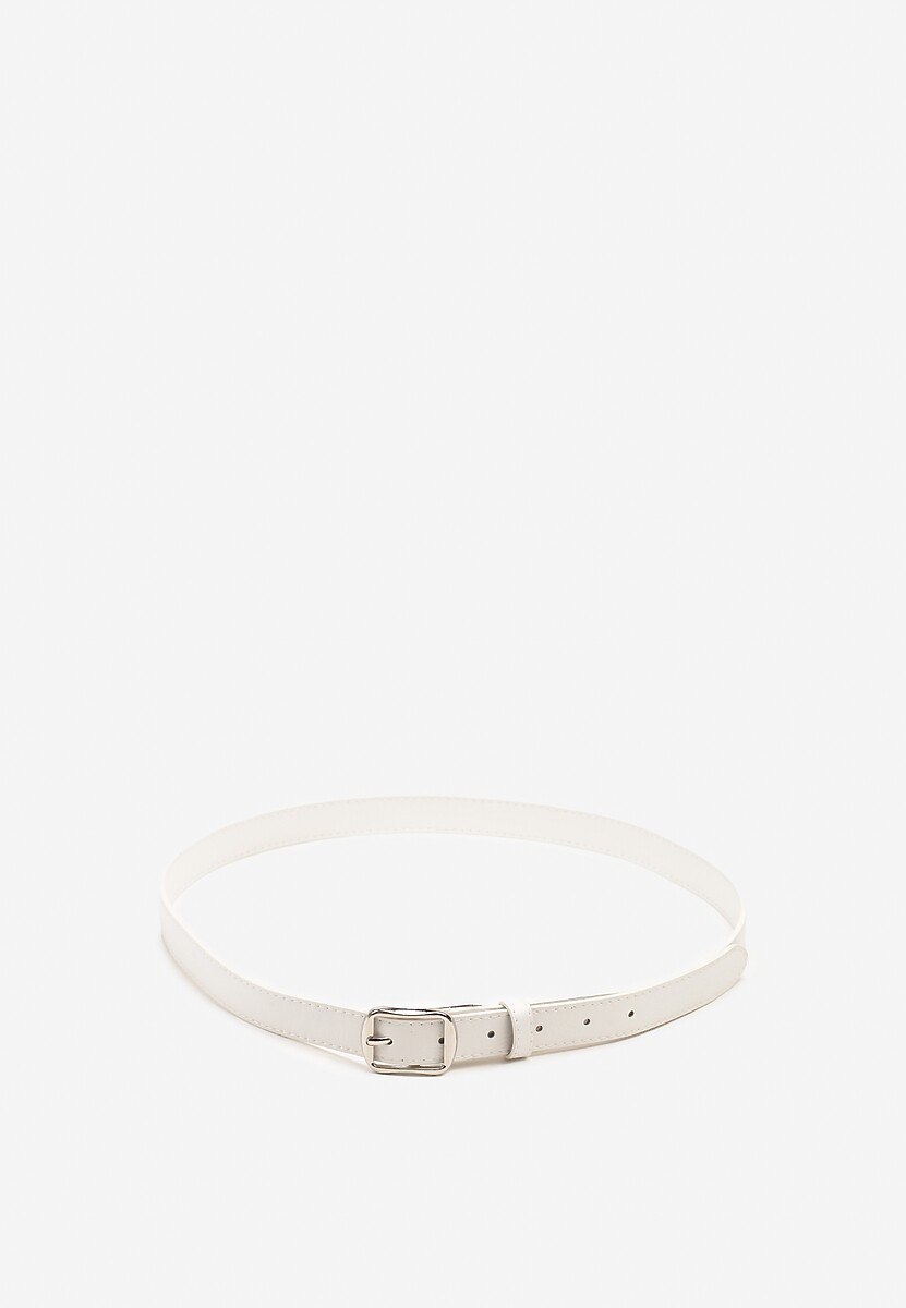 Biały Pasek z Ozdobną Klamrą Filariela