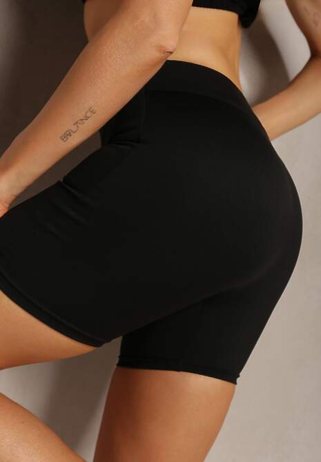 Czarne Szorty Kolarki High Waist Dezarina