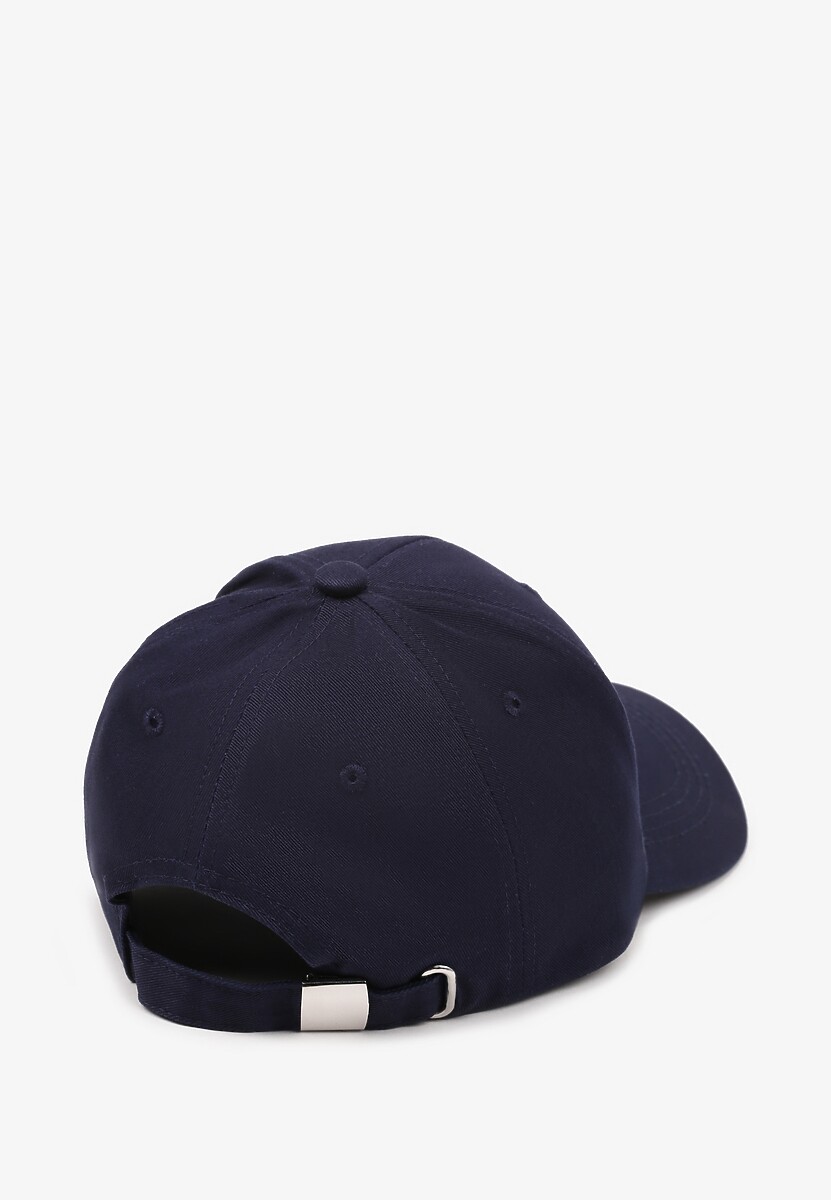 Granatowa Czapka z Daszkiem z Bawełny z Możliwością Regulacji Ravzeri