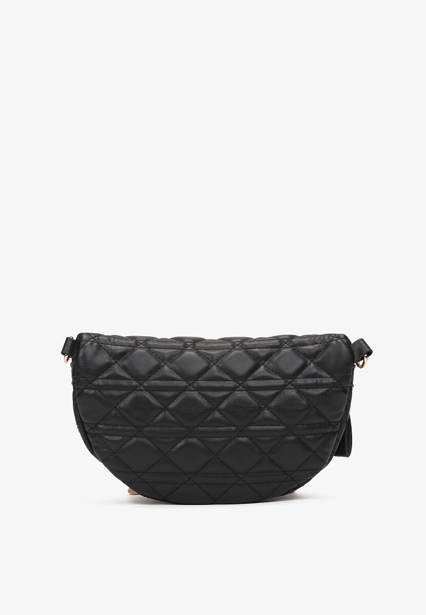 Czarna Nerka Pikowana z Paskiem i Łańcuszkiem Guergoria