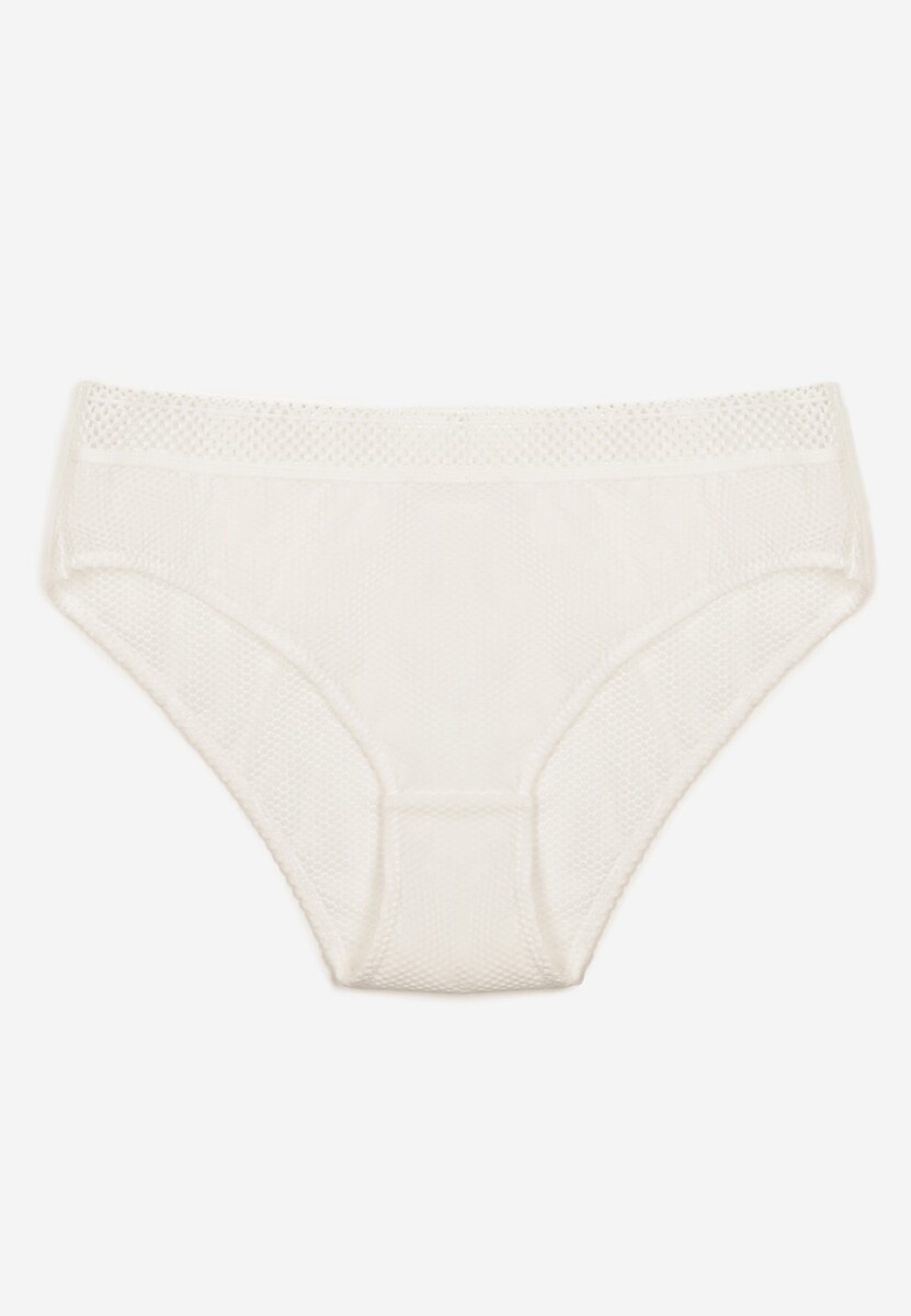 Białe Majtki Typu Figi z Koronką Tirwia