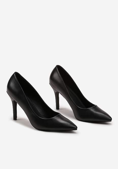 Czarne Wysokie Szpilki o Klasycznym Fasonie Quila