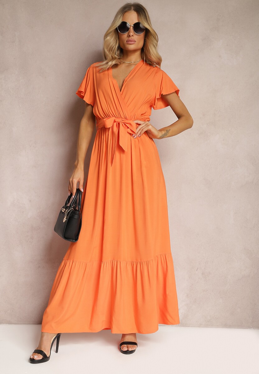 Pomarańczowa Sukienka Metia