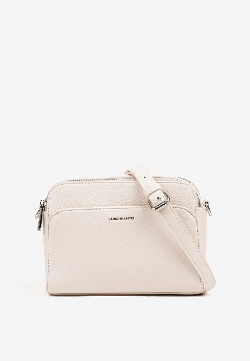 Jasnobeżowa Torebka Typu Listonoszka Ozdobiona Napisem Sonaleia