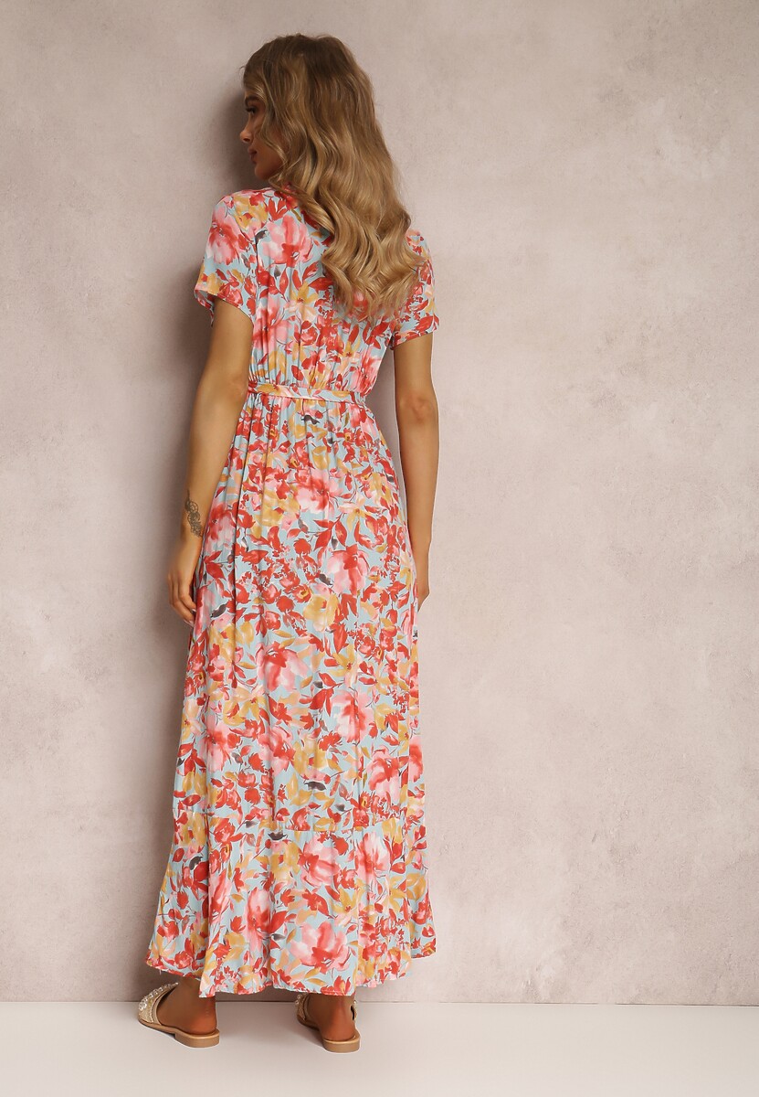 Czerwono-Niebieska Sukienka Nolwyn