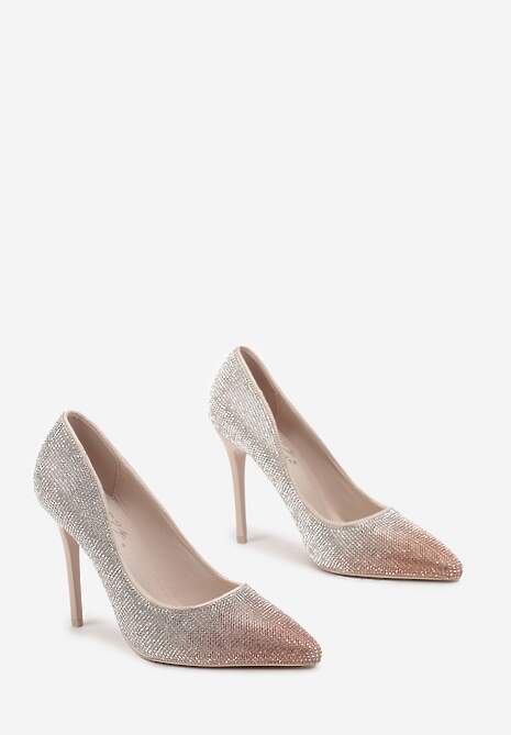 Beżowe Szpilki w Cyrkonie z Noskiem w Szpic Tornia