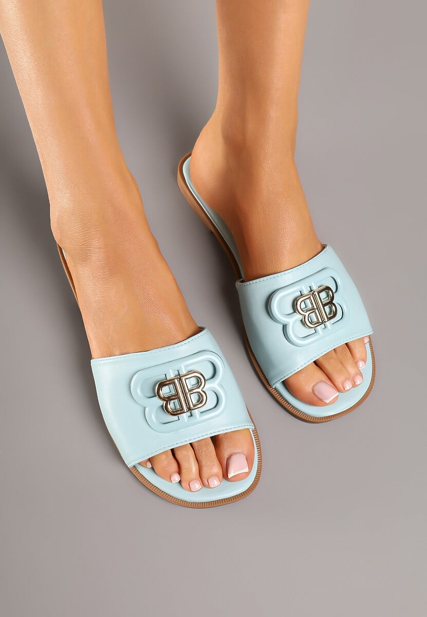 Żółte Klapki z Ozdobą na Pasku Ronimea