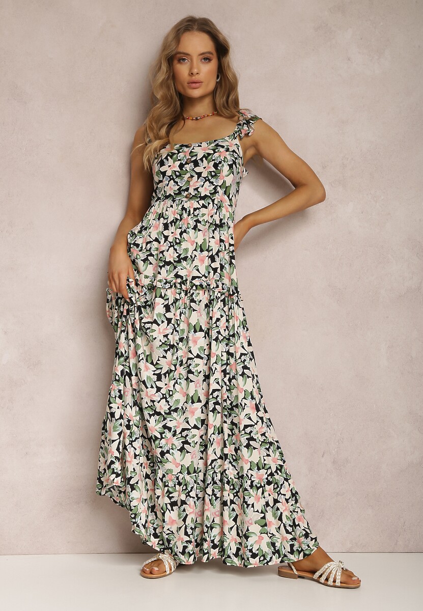 Biało-Niebieska Sukienka Agarynome