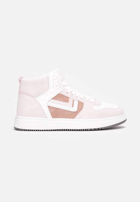 Biało-Różowe Sneakersy Maeramia