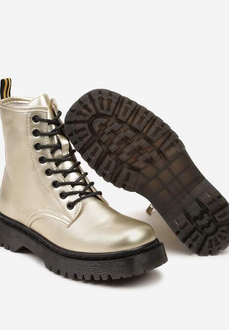 Złote Botki w Stylu Workerów Resicea