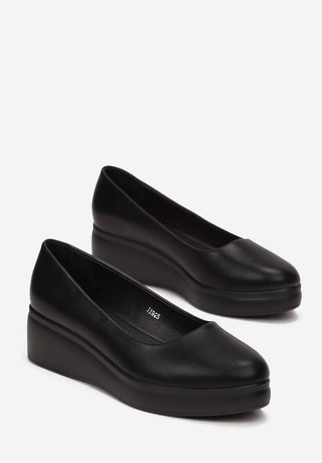 Czarne Czółenka na Niewysokim Koturnie Arrington