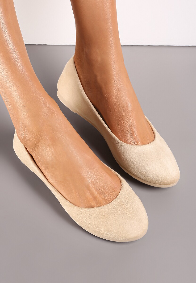 Beżowe Balerinki Rhaenertise