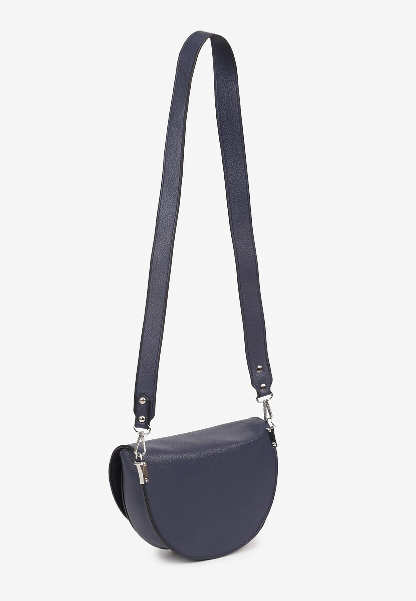 Granatowa Torebka w Półokrągłym Kształcie Tanalinea