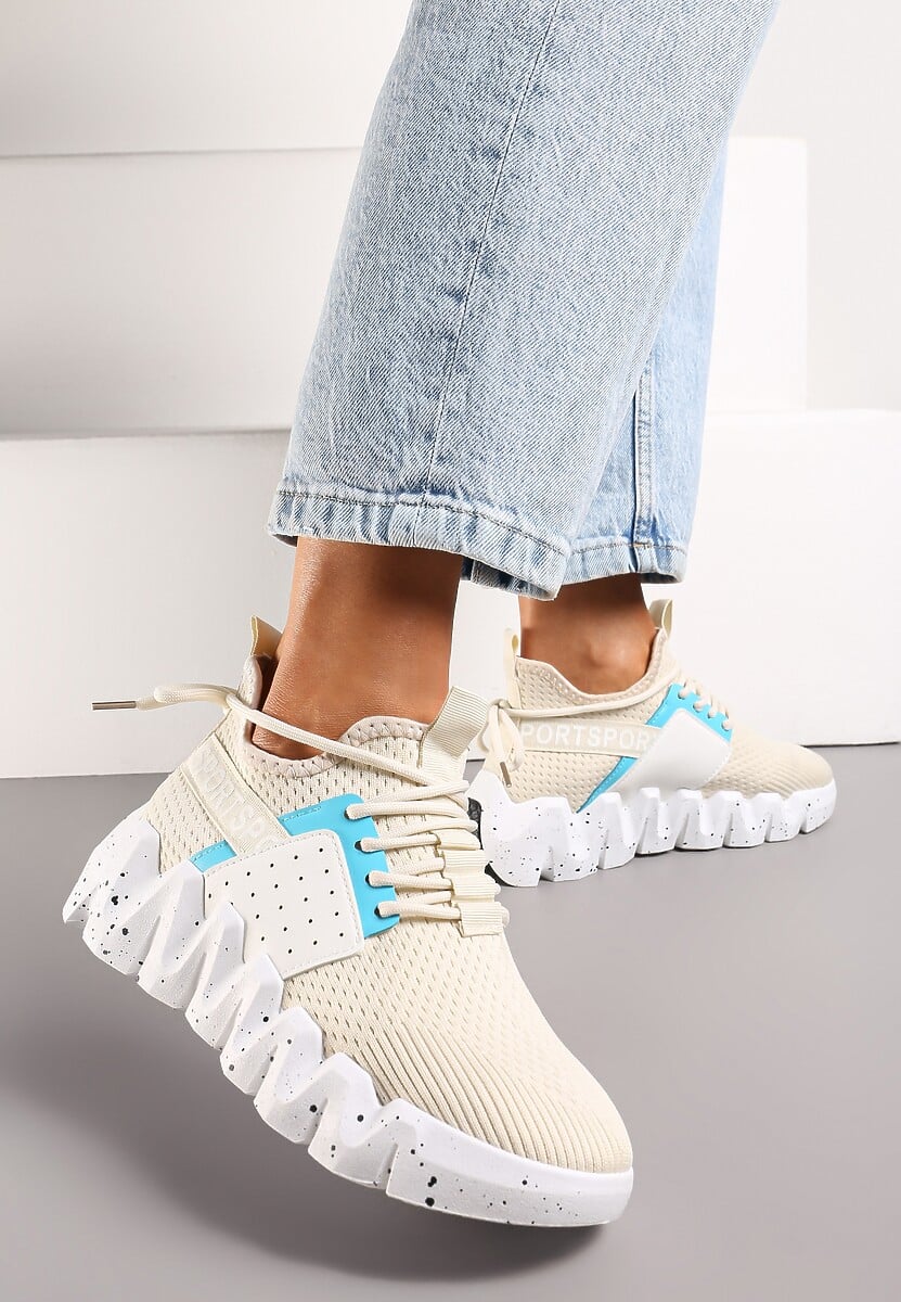 Beżowe Sneakersy Phenede