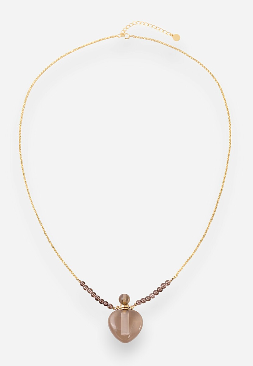 Złoto-Czarny Naszyjnik na Cienkim Łańcuszku z Kryształkiem Yeve