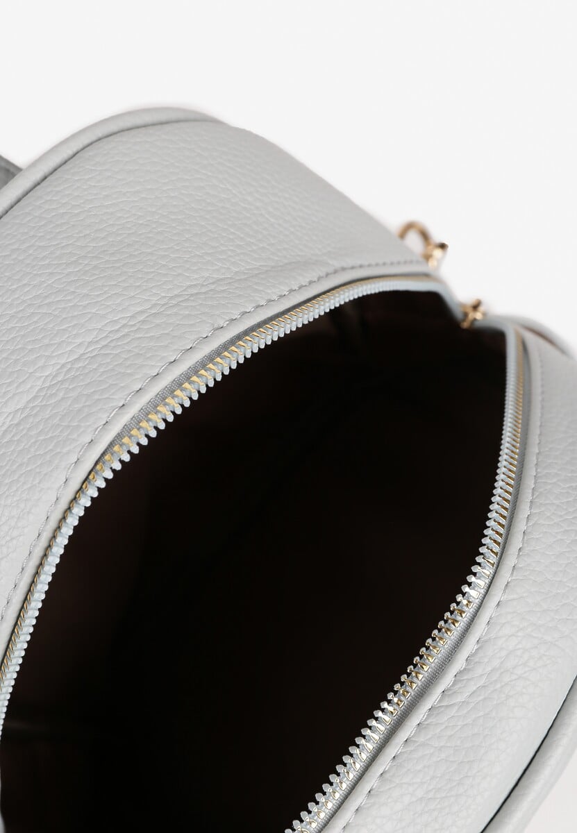 Szary Plecak z Metalicznym Zdobieniem Efarinia