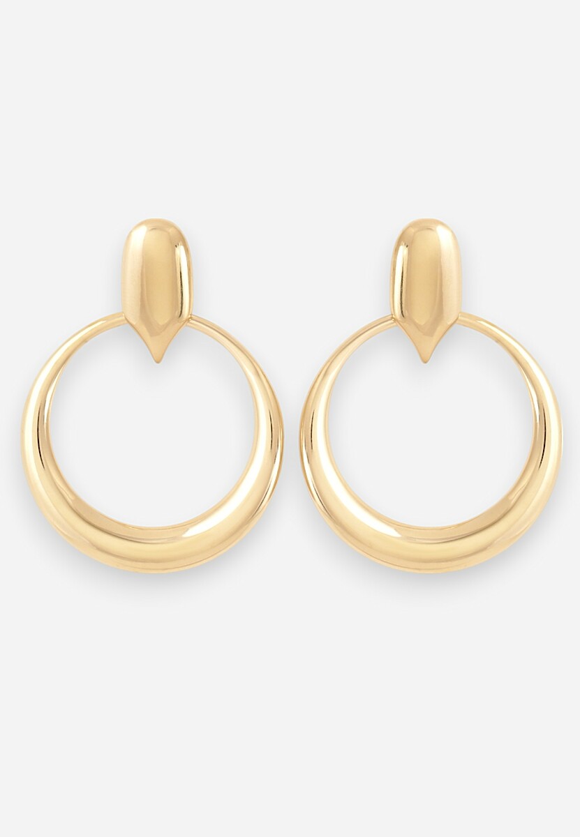 Złote Kolczyki z Motywem Kół Malerela