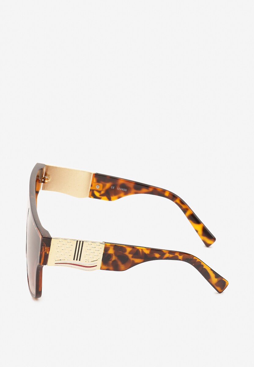 Panterkowe Geometryczne Okulary Przeciwsłoneczne w Panterkę z Filtrem UV Griosae